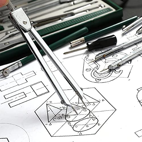 23 Piece Geometry Kit, Construction Engineering Design Professional Drawing Tools, for Drafting, Math and Making Circles with Large Extension Beam for School, Drafting, Architecture