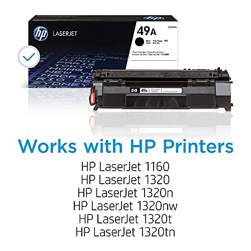 HP 49A Black Toner Cartridge | Works LaserJet 1160, 1320 Series | Q5949A