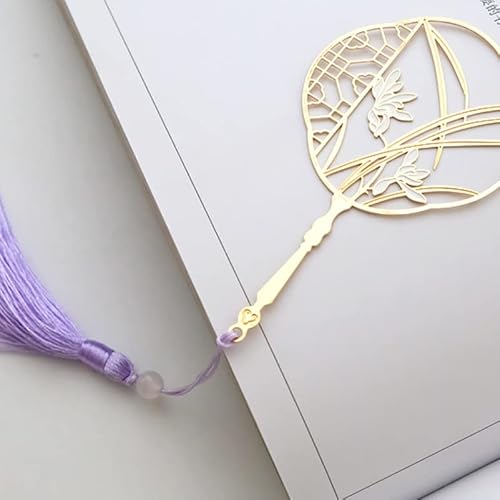Bookmarks Literary Brass Hollow Metal Bookmark Gold-Plated Enamel