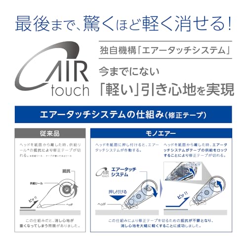Tombow Pencil Mono Air CT-CAX5C95-5P Correction Tape, Refill Type, 0.2 inch (5 mm) Wide, Lavender, Set of 5