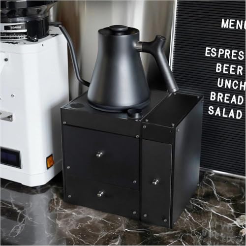 watchget Acrylic Coffee Brewer Organizer for Fellow with 3 Drawers