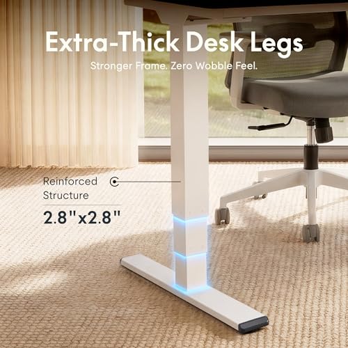 FLEXISPOT E6 MAX Solid Wood Dual Motor Heavy Duty Standing Desk, 63x 30