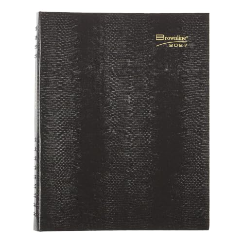 Brownline® 2027 CoilPro™ Daily Professional Planner, Four-Person Appointment Book, 12 Months, January to December, Twin-Wire Binding, 11" x 8.5", Black (CB960C.BLK)