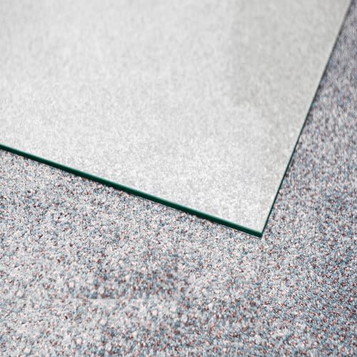 Floortex Glaciermat Carpet & Hard Floor Chair Mat, 36" x 42", Crystal Clear Glass (FC123642EG)