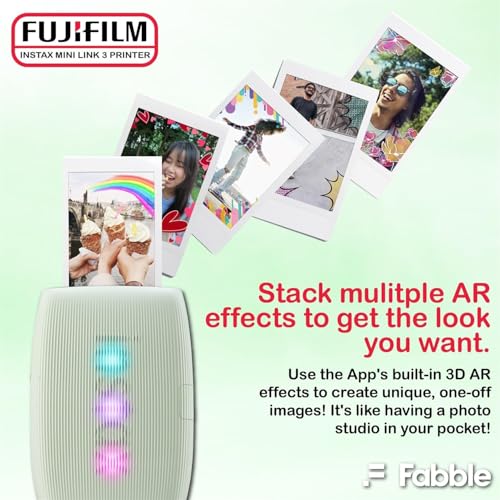 Fujifilm Instax Mini Link 3 Smartphone Printer with Instax Mini Films and Free Bonus Microfiber Cleaning Cloth... (Sage Green, 3 x Twin Pack (60 Sheets))