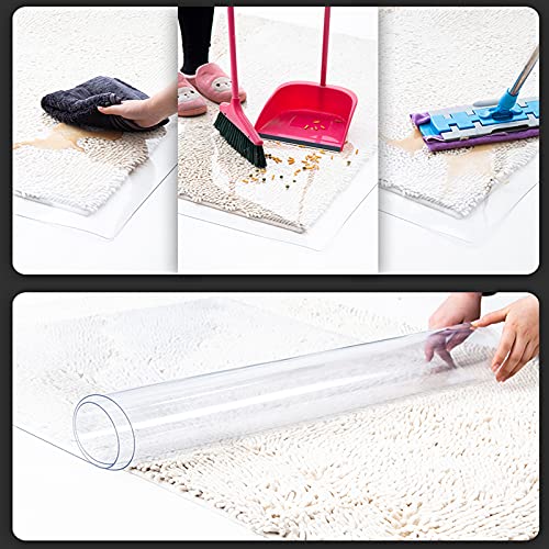Perfect Office Chair Mat,PVC Non-Slip Protector Mat,Transparent Carpets,Floor Protector Mat,Heavy Duty 2mm Thick,for Under Office Chair,Hard Floor,Home,Multiple Sizes (110x280cm/43.3x110.2in)