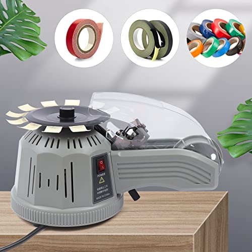 Automatic Tape Cutter, Electric Tape Cutting Dispenser Machine 3-25mm Manual Automatic Tape Dispenser Rotary Disc Type Wire Cutters for Office School Double-Sided High Temperature Tape 110V