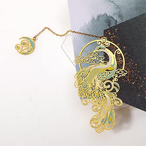 MVNOIRE Cultural and Peacock Metal Bookmark Small Fresh Ancient Graduation Season Souvenir Classical Chinese