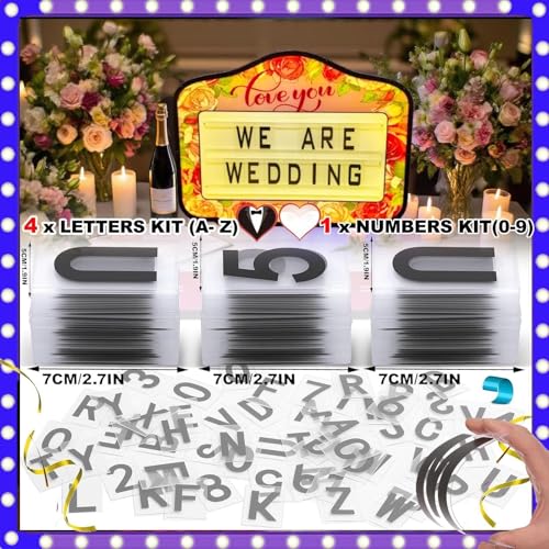 menglanchang 2025 Bottle Service Sign Board VIP for Wedding Proposals & Wedding Party, Led Handheld Bottle Presenter,Remote Control RGB 7-Color Effects, 4 Set Letters & 1 Set Numbers & 2 X Batteries