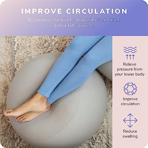 Moon Pod Lunar Lift Footrest for Bean Bag Chair - 20" x 8" Zero-Gravity Micro-Bead Stuffed for Stress, Relaxation & Comfort for Circulation (Navy)