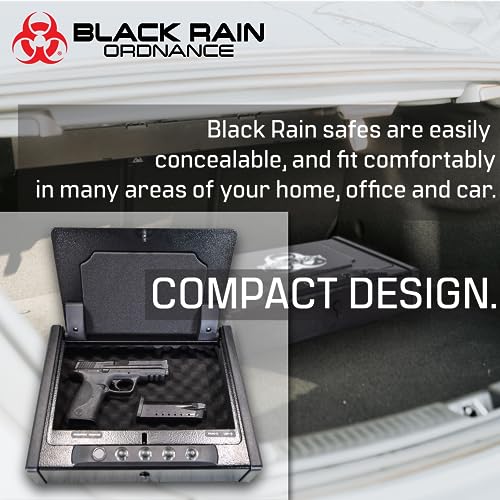 BLACK RAIN ORDNANCE Biometric Safe Fingerprint Scanner Keypad Lock Black