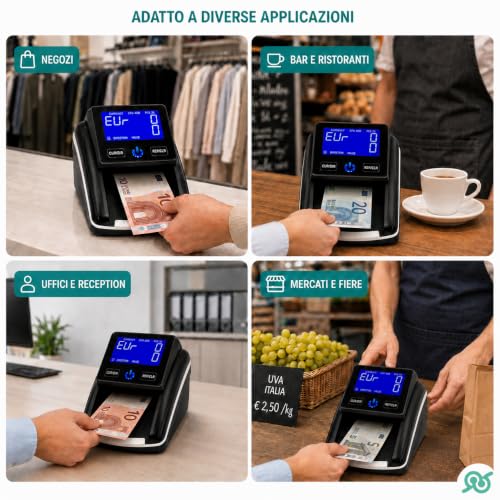 TEMPO DI SALDI Upgradeable Portable Professional False Banknote Detector and Counter