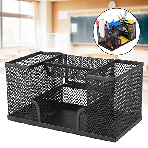 PMFNVXUW Multi-function Metal Pencil Mesh Stand Combined Pen Holder Desktop Stationery Storage Container Office School