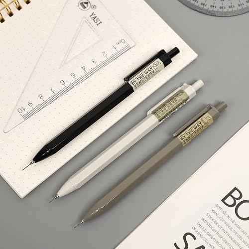 RXXCMD 3pcs 0.5 .7mm Mechanical Pencil Drawing Student Office Supplies Stationery(0.7mm)