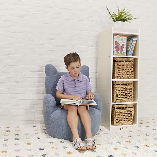 ECR4Kids 4-Cube Double-Sided Vertical Storage Organizer, Classroom Furniture, White Wash