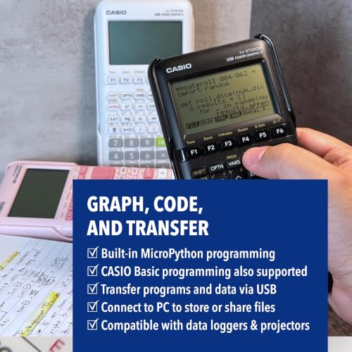 Casio fx-9750GIII Graphing Calculator, Python Programming, Black