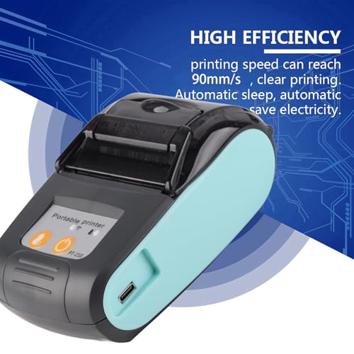 58mm Mini Thermal Receipt Printer, Support Bluetooth 4.0, Android, and USB Direct Thermal Printer for ESC/POS/Receipt Ticket Printer Professional(Blue)