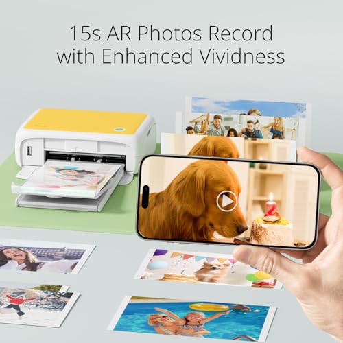 YOTON Photo Printer, Picture Printer with 54 Sheets (4"x6") & 1 Ink Ribbon
