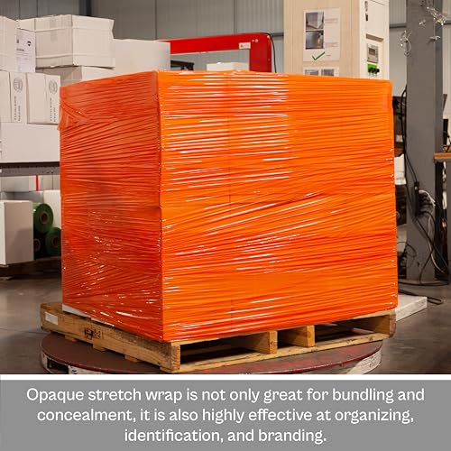 PSBM Dark Orange Plastic Stretch Film/Wrap 18 Inch x 1500 Ft 63 GA 4 Rolls