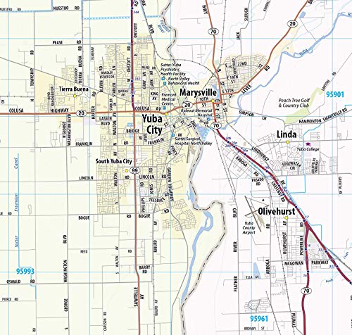 Greater Sacramento Area Laminated Wall Map (42” Wide by 47” high)