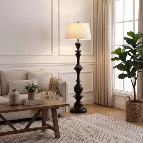 JONATHAN Y Taylor Candlestick Floor Lamp 67", Black