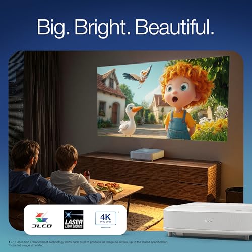 Epson Lifestudio Grand Ultra Short Throw 4K PRO-UHD Laser Projector