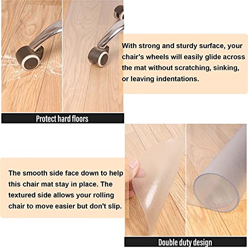 AiBOB Office Chair Mat for Hardwood Floor, 36" x 48" Clear Floor Protector