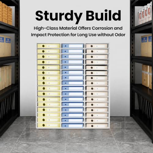 Kankyday Mail Sorter Organizer, 48 Slots, 16-Tier PVC Document Rack