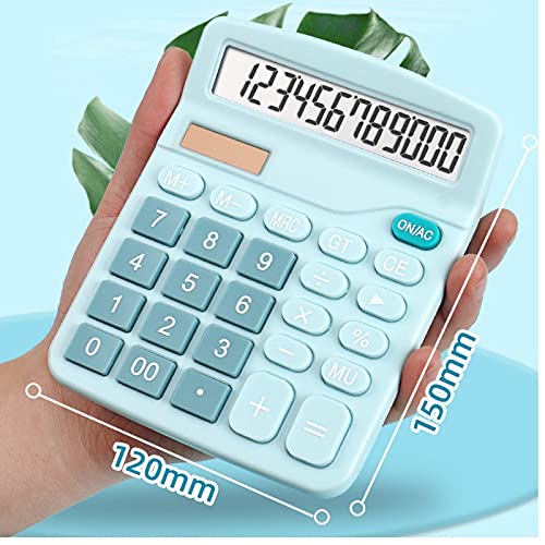NSUQOA 12 Digit Desk Solar Calculator Large Buttons Financial Business Accounting Tool Big for School Student(D)