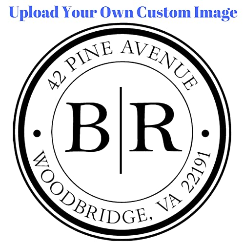 2" Logo Stamp - Custom Stamp - Personalized Business Stamp Self-Inking Black Red Blue Black Ink - Custom Round Text Business Stamp Large 2 Inch Stamper