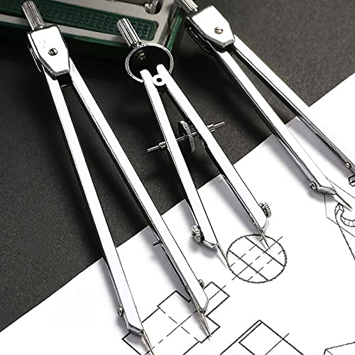 23 Piece Geometry Kit, Construction Engineering Design Professional Drawing Tools, for Drafting, Math and Making Circles with Large Extension Beam for School, Drafting, Architecture
