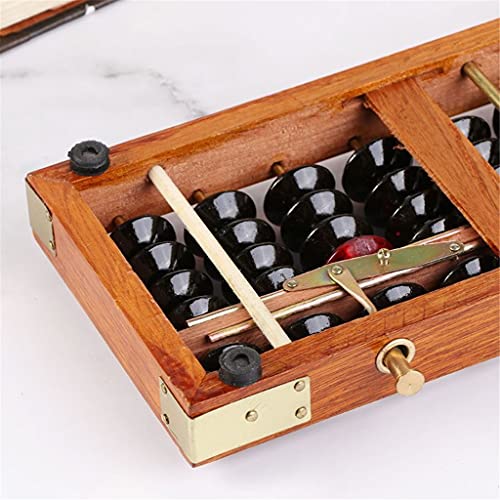 NSUQOA 17 Digits Wooden Standard Abacus Chinese Calculator Counting Math Learning Tool Beginners