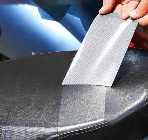 Leather Repair Kit Tape for Car Upholstery Seat Repair, Self-Adhesive Fabric Patch for Motorcycle, Leather Couch Repair Patches (Black,10x4000cm)