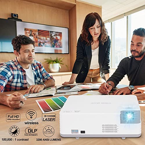 3200 Lumens DLP 1080P Long Throw Laser Professional Projector with Wireless Connection