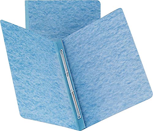 Smead Pressboard Report Cover, Metal Prong Side Fastener with Compressor, 3" Capacity, Letter Size, Blue, 25 per Box (81050)