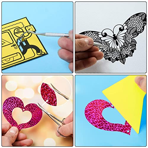 XDSRFVW 19 Pieces Craft Vinyl Weeding Tools Set Basic Tool Kit for Silhouettes Cameos Lettering