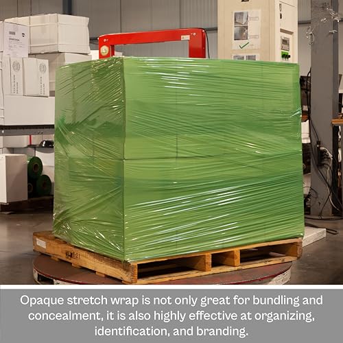 PSBM Tinted Green Plastic Stretch Film/Wrap 18 Inch x 1500 Ft 63 GA 4 Rolls