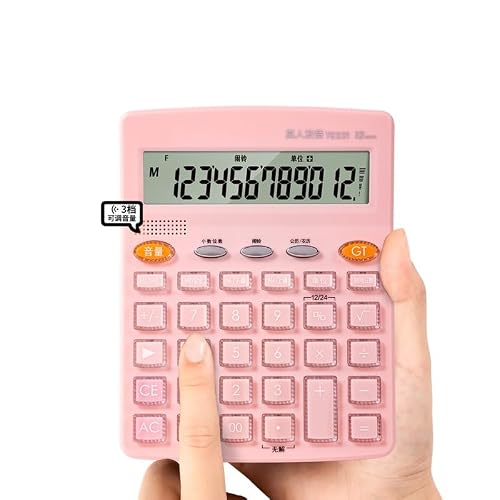 MVUYO FMURY Voice Calculator Green Human Pronunciation Broadcast 12 Digit Large Screen Desktop Computer Stick Stationery