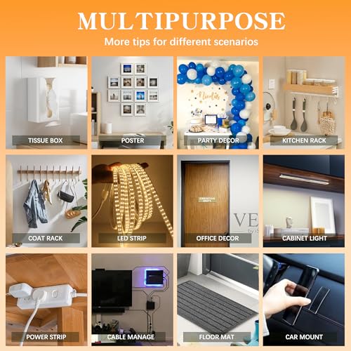 Double Sided Tape Heavy Duty for Wall Decor No Damage to Paint, Clear Removable Mounting Tape, Nano Two Sided Adhesive Tape, Picture Hanging Strips for Posters, Stickers - 2Rolls,Total(1.18in*34FT)