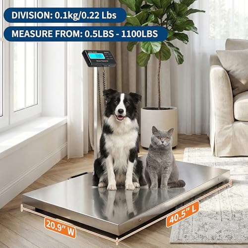 Garvee Livestock Scale 1100lb Dog Scales for Large Breed, Goat/Sheep Scale