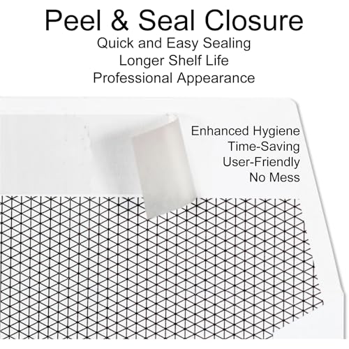500 Envelopes #10 Custom Printed Regular Self-Seal Security Envelopes, Text and Logo Customization, Size 4 1/8 x 9 1/2 Inches, White, 24lb