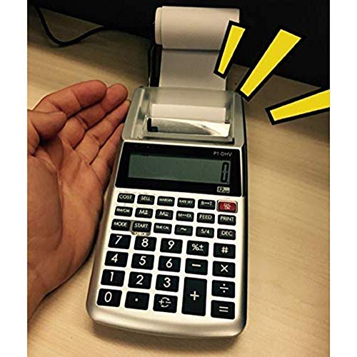 Mini Desktop Monochrome Printing Calculator for Financial Accounting 12 Digits 185 * 95 * 40mm Black