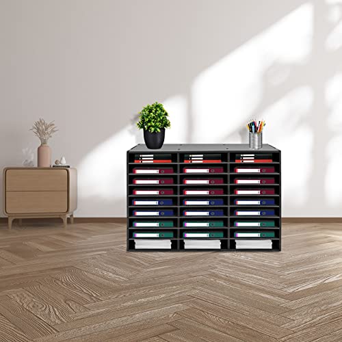 AngelcityCC Wood Mail Sorter Organizer, Literature Organizer, Student Mailbox for Classroom, Desktop Bill Paper Organizer for Office Home School