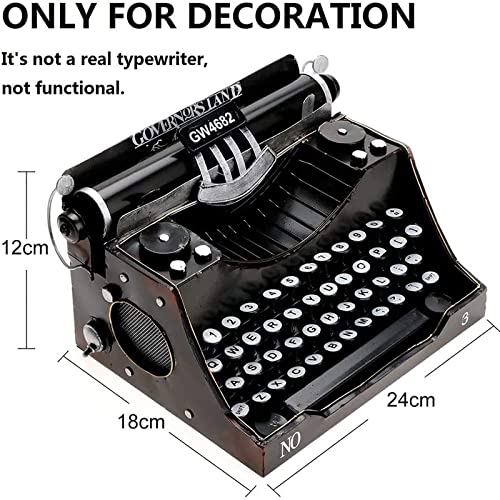 Vintage Classic Manual Typewriter Model, Decoration Antique Typewriter for Home/Office/Study Room Desk, Unable to Type Words, Shoot Movie Props