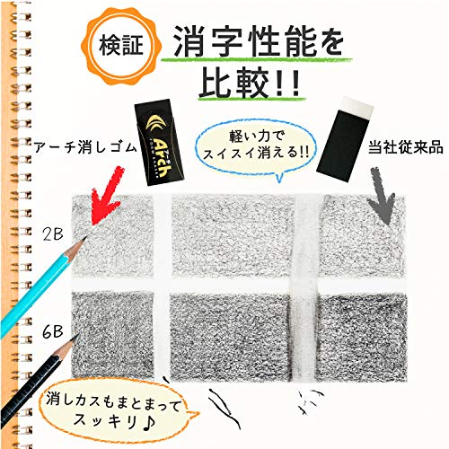 Sakura Craypas RAF60#49-2P (10) Eraser Arch 60, Black, 2P x 10 Pieces