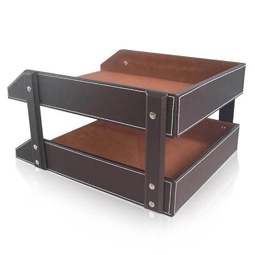 Desk File Organizer, File Rack Data Office Desktop Tray Storage Creative Holder Stationery Light