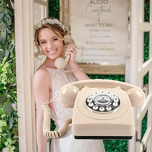 Retro Style Rotating Wedding Audio Guestbook Telephone Audio Guestbook for Wedding Retro Audio for Wedding Event Birthday Party Message Voicemail