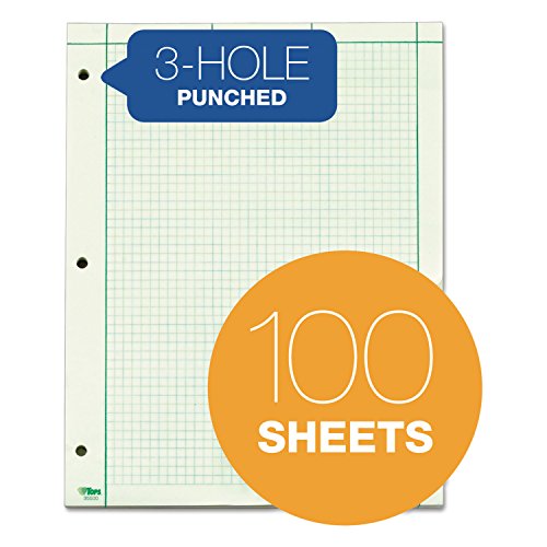 TOPS 35500 Engineering Comp Pads, 3HP,Rld,100 Sh,8-1/2-Inch x11-Inch,GN