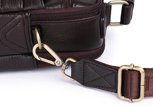 Sxdthy Messenger Bag for Men, Waterproof Laptop Briefcase Bag, Large Satchel Shoulder Bag for Men (Color : Brown, Size : 24.5 * 21 * 7CM)