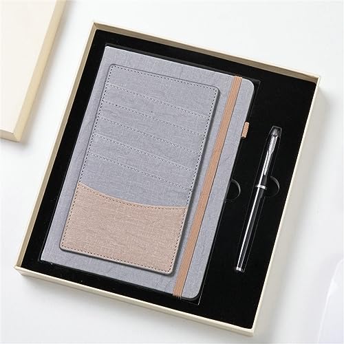 UOHLCX HBJWOV Notepad Spliced Diary Book 2-piece Business Notebook Pen Set Office Stationery